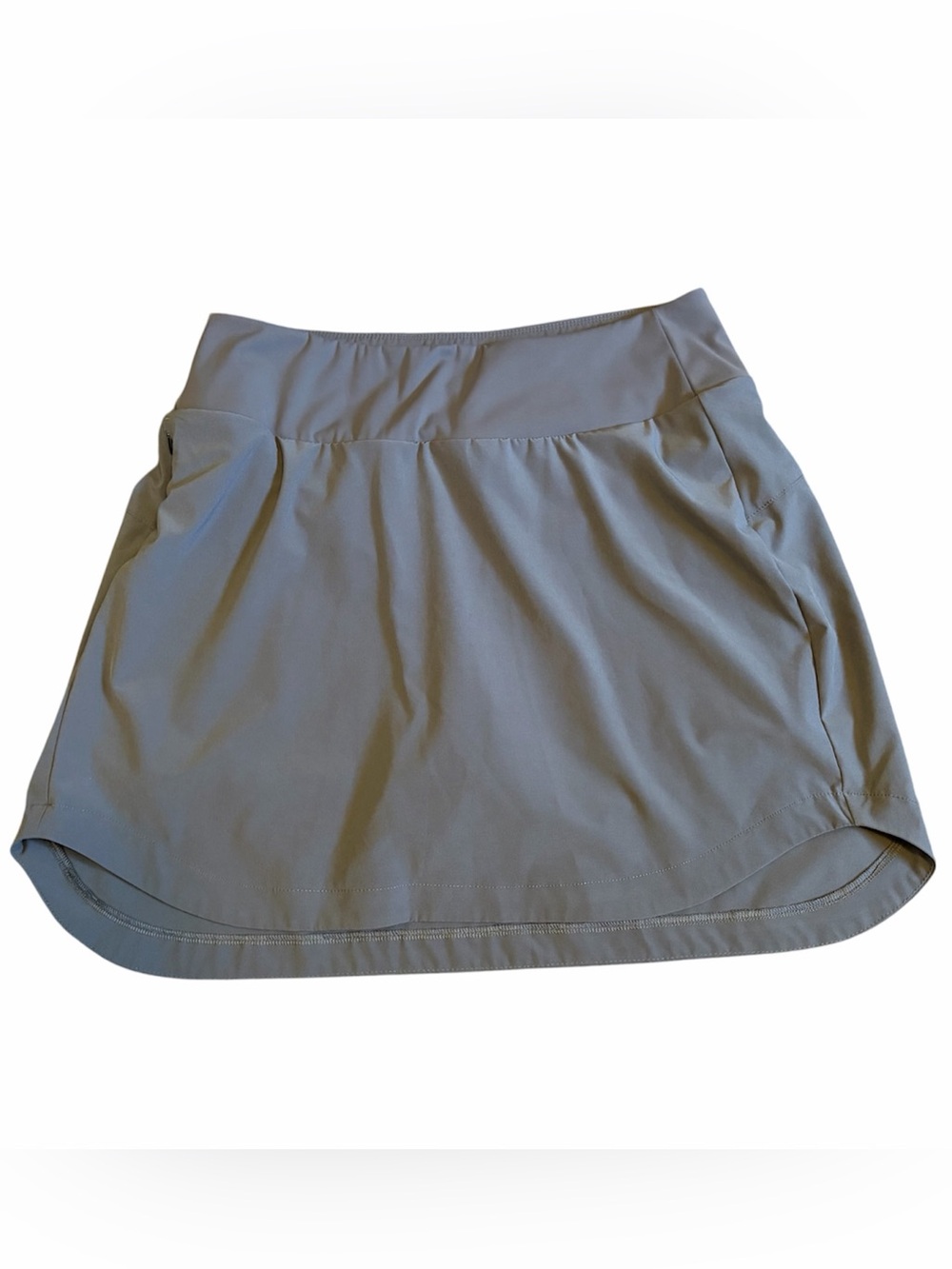 Free Fly Breeze Active Skort- Long | Gray with bike shorts & pocket